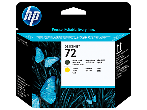 HP 72 Mat Siyah ve Sarı DesignJet Baskı Kafası (C9384A)
