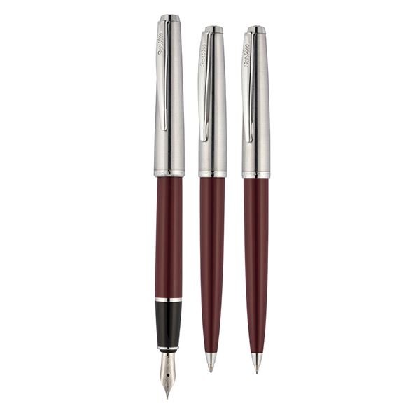 Scrikss 78  3 Lü Kalem Takımı Bordo